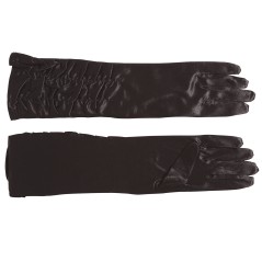 Guantes negros largos arrugados 45 cm-El Informal Santander