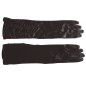 Guantes negros largos arrugados 45 cm