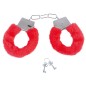 Guantes con pluma rojo