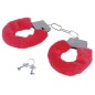Guantes con pluma rojo