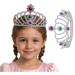 Tiara princesa plata corona reina-El Informal Santander