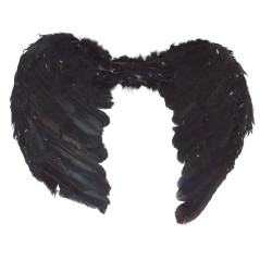 Alas plumas negras angel negro caido baratas halloween