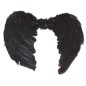 Alas plumas negras angel negro caido 60x45 cm