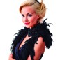 Boa negra 40 gr fina 180 cm plumas charleston