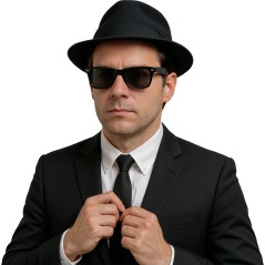 Gafas blues brothers negras pasta