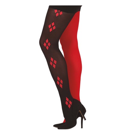Pantys rojas y negras arlequin