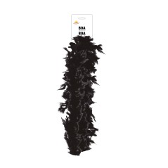 Boa negra plumas 40 gr fina  años 20 charleston- El Informal Santander