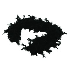 Boa negra plumas 40 gr fina  años 20 charleston- El Informal Santander