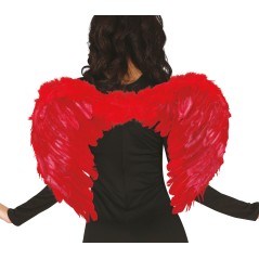 Alas plumas rojas diablesa 50 cm