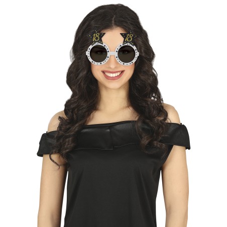 Gafas 18 cumpleaños blanca y negra