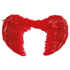 Alas plumas rojas diablesa 50 cm baratas halloween