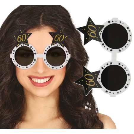 Gafas 60 cumpleaños blanca y negra-El Informal Santander