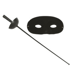 Conjunto mosquetero florete 63 cm y antiaz negro-El Informal Santander