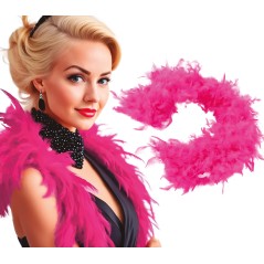 Boa fucsia plumas 40 gr fina años 20 charleston- El Informal Santander