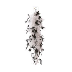 Boa blanca y negra plumas 40 gr años 20 charleston- El Informal Santander