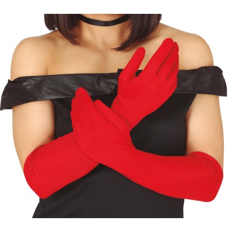 Guantes largos rojos 42 cm-El Informal Santander
