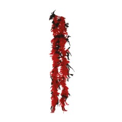 Boa roja y negra plumas 40 gr y 180 cm años 20 charleston- El Informal Santander