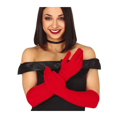Guantes largos rojos 45 cm