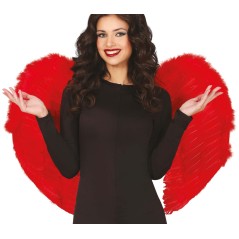 Alas rojas plumas 80x55 cm demonio -El Informal Santander