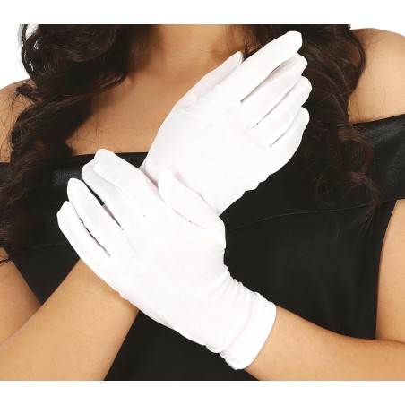 Guantes corto blanco de 23 cm-El Informal Santander