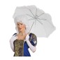 Sombrilla blanca de encaje epoca 60 cm