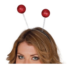 Diadema bola escarcha rojo-El Informal Santander