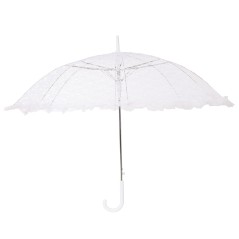 Sombrilla blanca de encaje epoca 60 cm-El Informal Santander