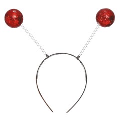 Diadema bola escarcha rojo-El Informal Santander