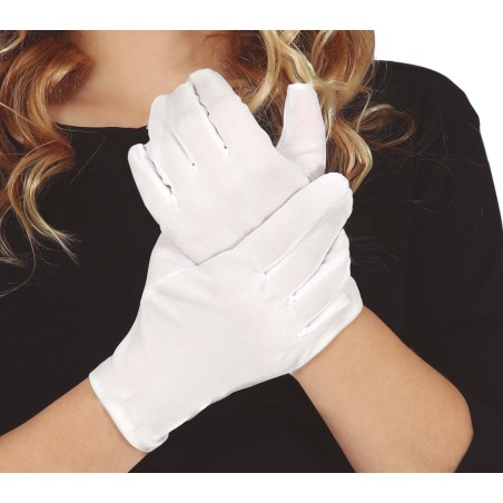 Guantes infantil blanco 18 cm elasticos-El Informal Santander