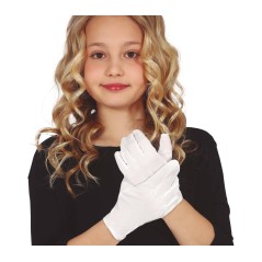 Guantes infantil blanco 22 cm elasticos