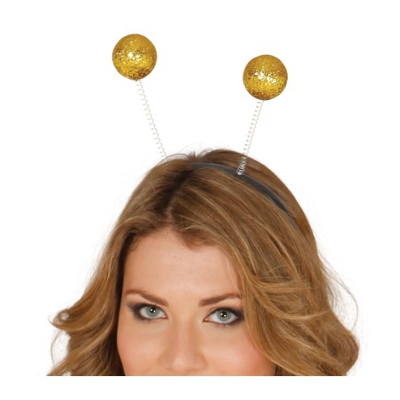 Diadema bola escarcha oro-El Informal Santander
