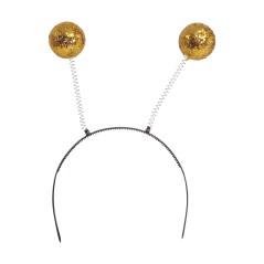 Diadema bola escarcha oro-El Informal Santander