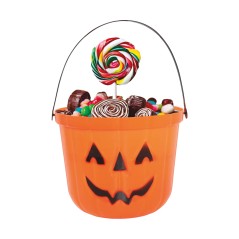 Cubo cesto calabaza recogecaramelos 20 cm-El Informal