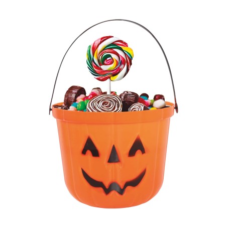 Cubo cesto calabaza recogecaramelos 20 cm-El Informal