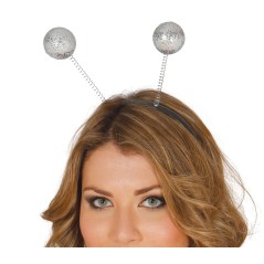 Diadema bola escarcha plata-El Informal Santander