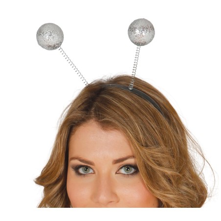 Diadema bola escarcha plata-El Informal Santander