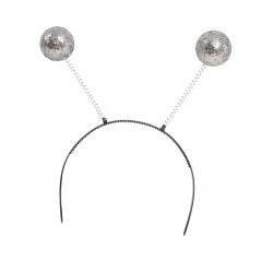 Diadema bola escarcha plata-El Informal Santander