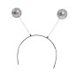 Diadema bola escarcha plata