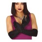 Guantes negros satinados 51 cm largos