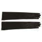 Guantes negros satinados 51 cm largos