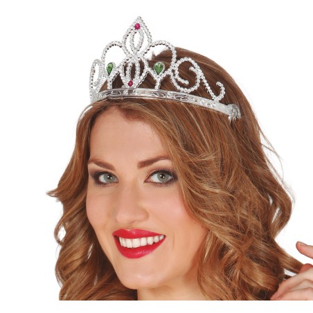 Diadema plata tiara princesa-El Informal Santander