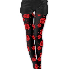 Pantys catrina rosas rojas adulto