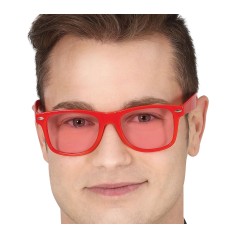 Gafas pasta rojas con cristales rojos-El Informal Santander