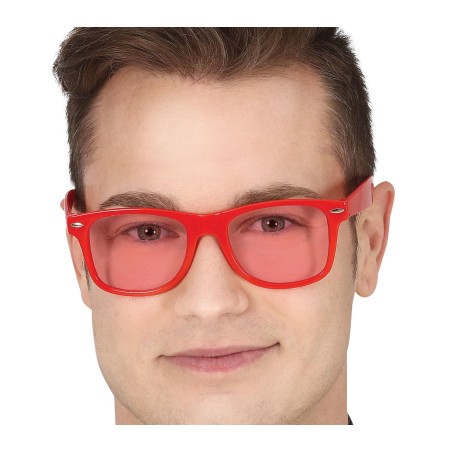 Gafas pasta rojas con cristales rojos-El Informal Santander