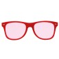 Gafas pasta rojas con cristales rojos