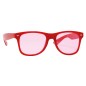 Gafas pasta rojas con cristales rojos