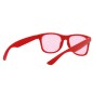 Gafas pasta rojas con cristales rojos