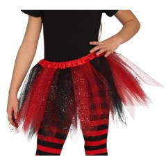 Tutu infantil rojo y negro 31 cm infantil