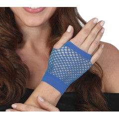 Guantes malla azul rejilla cortos 11 cm-El Informal Santander