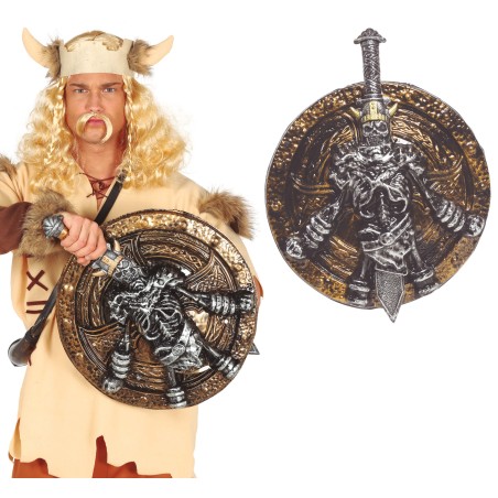 Escudo vikingo o medieval con espada-El Informal Santander